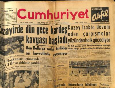 Cumhuriyet Gazetesi 2 Eylül 1962 - Trakyada 26.650 Veremli Halkın Arasında Dolaşıyor GZ82567 - 1
