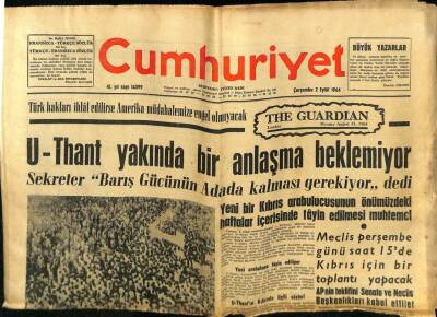 Cumhuriyet Gazetesi 2 Eylül 1964 - Topkapı Müzesi Soyulmuş GZ69556 - 1
