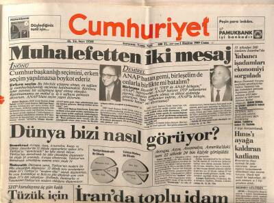 Cumhuriyet Gazetesi 2 Haziran 1989 - Sofyada Güdümlü Mitingler - Dünya Bizi Nasıl Görüyor ? GZ85059 - 1