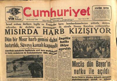 Cumhuriyet Gazetesi 2 Kasım 1956 - Metin Toker 7 Ay 23 Gün Hapse Mahkum GZ85377 - 1