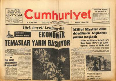 Cumhuriyet Gazetesi 2 Kasım 1964 - İstanbul Üniversitesi Öğretime Başlıyor GZ88007 - 1