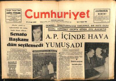 Cumhuriyet Gazetesi 2 Kasım 1965 - Ceyhanda Caminin Kasası Soyuldu GZ103180 - 1