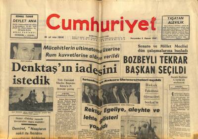 Cumhuriyet Gazetesi 2 Kasım 1967 - Rum Kuvvetlerine Alarm Verildi Denktaşın İadesini İstedik GZ59031 - 1