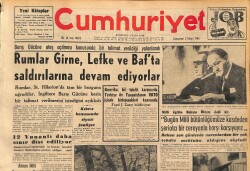 Cumhuriyet Gazetesi 2 Mayıs 1964 - Ünlü Yazar William Saroyan Dün Geldi - Kıbrıs Konusunda Siyasi Faaliyet GZ160393 - Gökçekoleksiyon