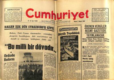 Cumhuriyet Gazetesi 2 Mayıs 1965 - MP Adnan Öztrakın Değiştirilmesinde Israr Ediyor GZ59014 - 1