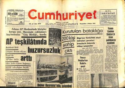 Cumhuriyet Gazetesi - 2 Mayıs 1968 - AP Teşkilatında Huzursuzluk Arttı GZ99479 - 1