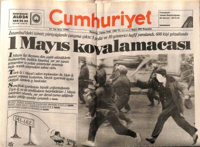 Cumhuriyet Gazetesi 2 Mayıs 1991 - İngiliz Askerleri Kaymakam Ülkere Silah Çekti GZ74725 - 1