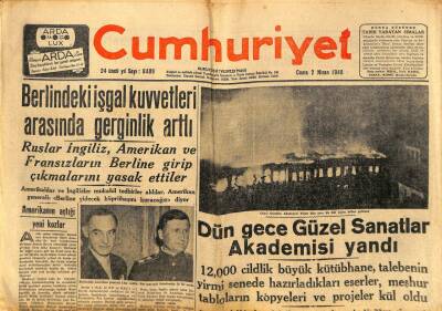 Cumhuriyet Gazetesi - 2 Nisan 1948 - Berlindeki İşgal Kuvvetleri Arasında Gerginlik Arttı GZ99442 - 1