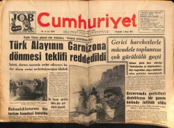 Cumhuriyet Gazetesi 2 Nisan 1964 - Türk Alayının Garnizona Dönmesi Teklifi Reddedildi GZ69854 - 2