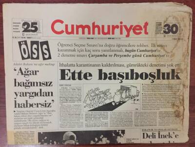 Cumhuriyet Gazetesi 2 Nisan 1996 - Apoya Uluslararası Tutuklanma Kararı Çıkarılması İstendi GZ10274 - 2