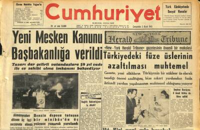 Cumhuriyet Gazetesi 2 Ocak 1963 - Sümer Şilepi 6 Derece Yatık Olarak İki Aydır Zonguldakta Bekliyor - Yeni Mesken Kanunu Başbakanlığa Verildi GZ120622 - 1