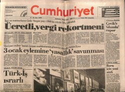 Cumhuriyet Gazetesi 2 Ocak 1991 - İşçi Ve Memurların Gelir Vergisi Payı 1990da Yüzde 58e Yükseldi GZ72233 - 1