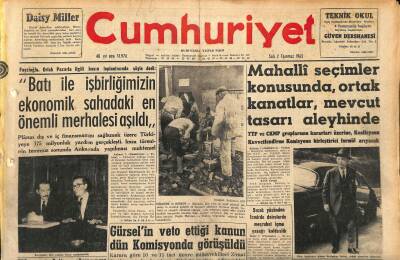 Cumhuriyet Gazetesi 2 Temmuz 1963 - Galatasaray Avrupa Şampiyon Kulüpler Turnuvasına Katılacak GZ120709 - 1