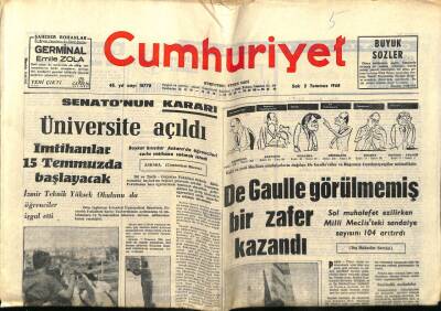 Cumhuriyet Gazetesi 2 Temmuz 1968 - Ruben Asayı Yakalama Ümidi Zayıfladı GZ75928 - 1