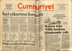 Cumhuriyet Gazetesi 2 Temmuz 1986 - Kıbrıs İçin ABD Baskısı Gündemde Yok GZ65223 - 2