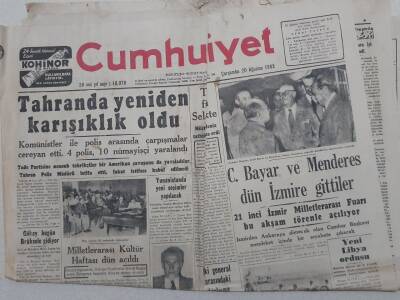 Cumhuriyet Gazetesi - 20 Ağustos 1952 - Tahranda Yeniden Karışıklık Oldu, Bayar Ve Menderes İzmire Gittiler GZ112879 - 1