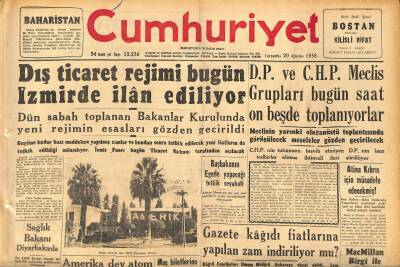 Cumhuriyet Gazetesi 20 Ağustos 1958 - Sovyet Rusya İzlandaya Kredi Açtı - Dış Ticaret Rejimi Bugün İzmirde İlan Ediliyor GZ120274 - 1