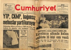 Cumhuriyet Gazetesi 20 Aralık 1962 - YTP , CKMP , Bağımsız Mebuslar Parti Kuruyor GZ69881 - 2