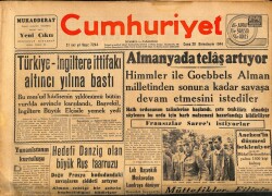Cumhuriyet Gazetesi 20 Ekim 1944 - Türkiye - İngiltere İttifakı Altıncı Yılına Bastı GZ70182 - 2