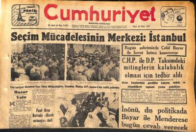 Cumhuriyet Gazetesi 20 Ekim 1957 - Hüseyin Cahid Yalçın Bugün Toprağa Veriliyor GZ119721 - 1