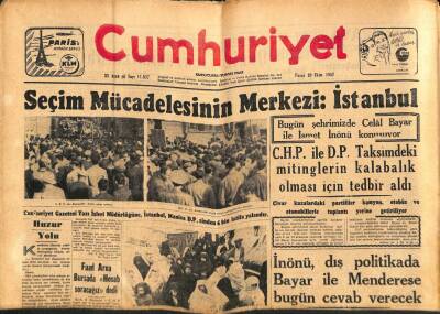 Cumhuriyet Gazetesi 20 Ekim 1957 - Hüseyin Cahid Yalçın Bugün Toprağa Veriliyor GZ85392 - 1
