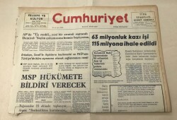 Cumhuriyet Gazetesi 20 Ekim 1975 GZ1662 - 1