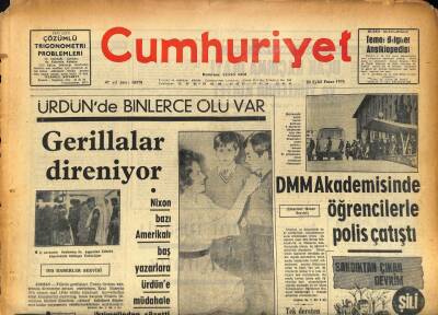 Cumhuriyet Gazetesi 20 Eylül 1970 - DMMA Akademisinde Öğrencilerle Polis Çatıştı GZ85969 - 1