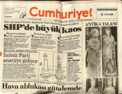 Cumhuriyet Gazetesi 20 Eylül 1990 - SHPde Büyük Kaos GZ65123 - 2