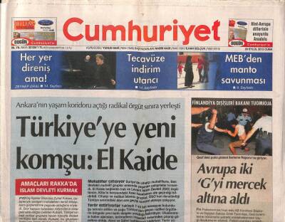 Cumhuriyet Gazetesi 20 Eylül 2013 - Obamadan Güle Randevu Yok - Esad İç Savaş Yok Teröristler Saldırdı GZ95270 - 1