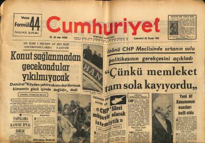 Cumhuriyet Gazetesi 20 Kasım 1965 - Senatör Acar CHPden Ayrıldı - Yeni Af Kanununun Esasları Belli Oldu GZ121838 - 1