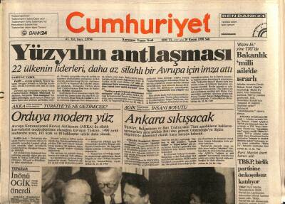 Cumhuriyet Gazetesi 20 Kasım 1990 - Özel Harp Dairesi Amaç Dışı Rol Oynadı GZ87359 - 1