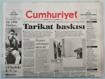Cumhuriyet Gazetesi 20 Kasım 1994 DYPden Seçime Muhalefet - GZ44711 - 2