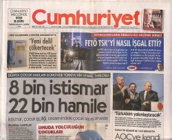 Cumhuriyet Gazetesi 20 Kasım 2018 - Üniversitelerimizin Dünyadaki Yeri - 18 Ayda 22 Bin Çocuk Hamile GZ135488 - 1