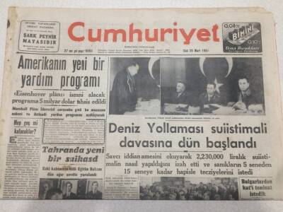 Cumhuriyet Gazetesi 20 Mart 1951 - Amerikanın Yardım Programı GZ52616 - 1
