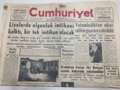 Cumhuriyet Gazetesi 20 Mart 1955 - Liselerde Olgunluk İmtihanı Kalktı Bir Tek İmtihan Olacak GZ52840 - 1