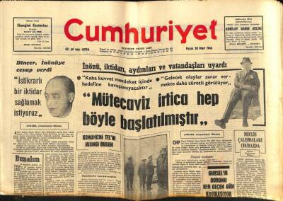 Cumhuriyet Gazetesi 20 Mart 1966 - New York Timesin Yazarı İstanbul Savcısı İle Görüştü GZ80066 - 1