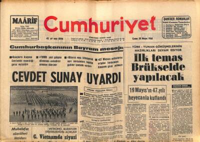 Cumhuriyet Gazetesi 20 Mayıs 1966 - Ulay İle Özdilek Demirele Cevap Verdiler - Ankarayı Sel Bastı GZ98074 - 1