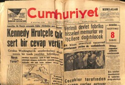 Cumhuriyet Gazetesi 20 Nisan 1961 - Amerika İle Rusya Arasında Küba Yüzünden Sert Çatışma GZ103123 - 1