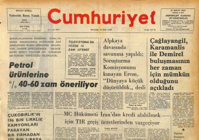 Cumhuriyet Gazetesi 20 Nisan 1976 - MC Hükümeti İrandan Kredi Alabilmek İçin Tır Geçiş Ücretlerinden Vazgeçiyor GZ115042 - 1
