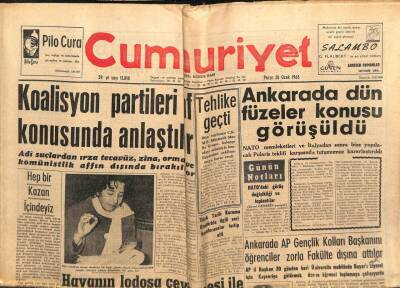 Cumhuriyet Gazetesi 20 Ocak 1963 - Ankarada Füzeler Konusu Görüşüldü GZ103244 - 1