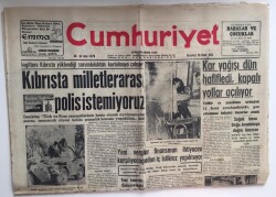 Cumhuriyet Gazetesi 20 Ocak 1964 -Kıbrıs da Milletler Arası Polis İstemiyoruz GZ6395 - 2