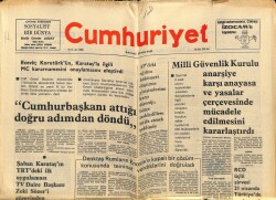Cumhuriyet Gazetesi 20 Ocak 1976 - Milli Güvenlik Kurulu Anarşiye Karşı Anayasa Ve Yasalar Çerçevesinde Mücadele Edilmesini Kararlaştırdı GZ69859 - 1