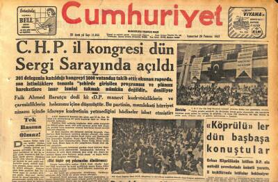 Cumhuriyet Gazetesi 20 Temmuz 1957 - Gülek Mahkum Oldu - Alman Bankasına 250 Milyon Mark Yatırıldı GZ119936 - 1