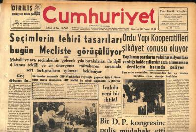 Cumhuriyet Gazetesi 20 Temmuz 1959 - Ankara Sümerbank İşçileri Kongresini Polis Dağıttı - Kıbrıstaki İngiliz Askerleri Çekiliyor GZ120116 - 1