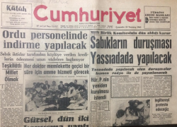 Cumhuriyet Gazetesi 20 Temmuz 1960 - Sabıkların Duruşması Yassıadada Yapılacak - GZ12566 - 2