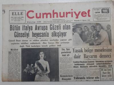 Cumhuriyet Gazetesi - 21 Ağustos 1952 - Yasak Bölge Meselesine Dair Bayarın Demeci GZ112891 - 1