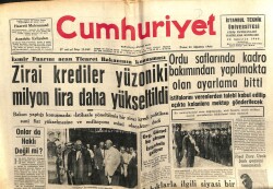 Cumhuriyet Gazetesi 21 Ağustos 1960 - Zirai Krediler Yükseltildi GZ103088 - 2