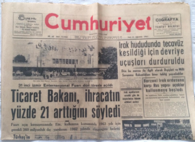 Cumhuriyet Gazetesi 21 Ağustos 1962 - Feyzioğlu Bu Memleketi Enflasyona Asla DüşürmeyeceğizDedi - GZ19432 - 1