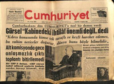 Cumhuriyet Gazetesi 21 Ağustos 1963 - İhsan Dorukun Vasiyetnamesi Dün Açıklandı GZ88361 - 1