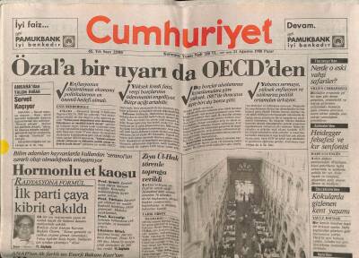 Cumhuriyet Gazetesi 21 Ağustos 1988 - Irak Ticaret Gemileri 8 Yıl Sonra Körfezde GZ61262 - 1